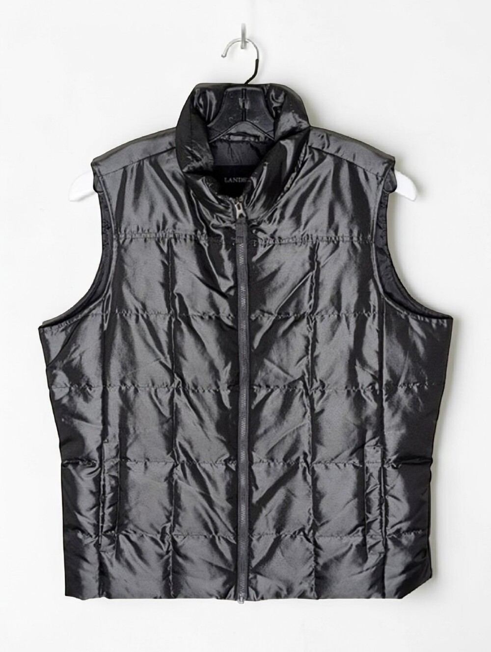 Lands' End Down Puffer Vest Gray Women's Size 18